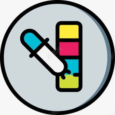 滴管图像2线性颜色图标图标