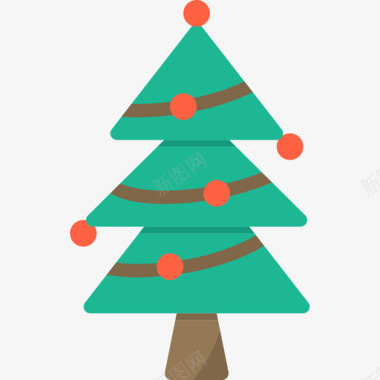 圣诞树节日3扁平图标图标