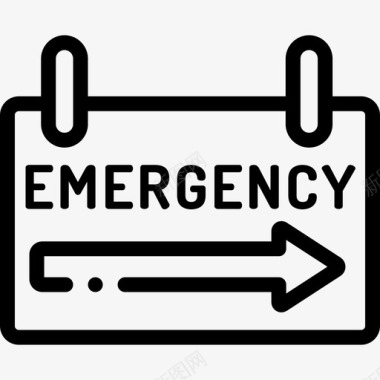 紧急标志紧急服务21直线图标图标