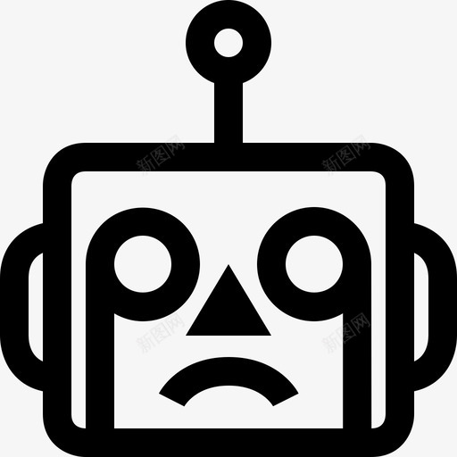 可爱的机器人哭化身表情符号图标svg_新图网 https://ixintu.com 化身 可爱的机器人哭 悲伤 机器 表情符号