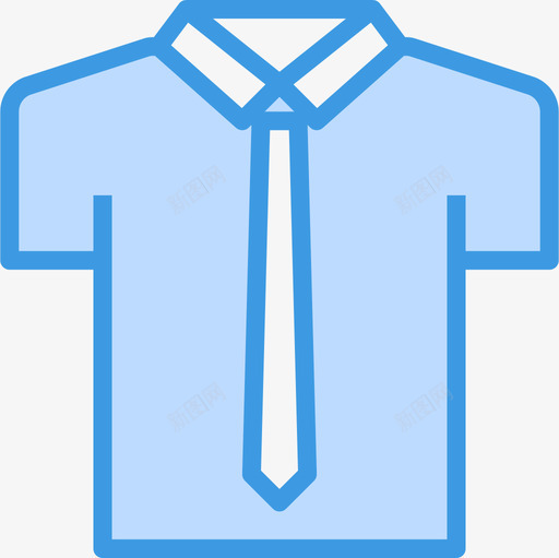衬衫衣服87蓝色图标svg_新图网 https://ixintu.com 蓝色 衣服87 衬衫