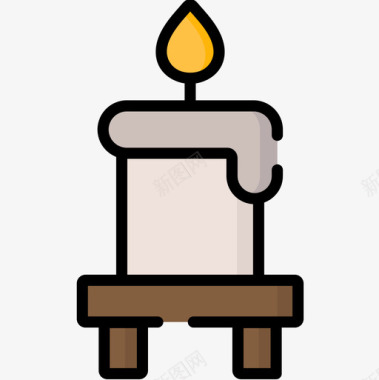 蜡烛精神11线颜色图标图标