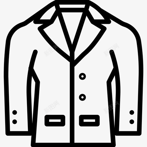 套装布料外套图标svg_新图网 https://ixintu.com 外套 套装 布料 时尚风格 款式