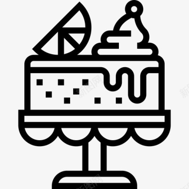 蛋糕甜点和糖果4直线型图标图标