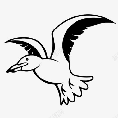 海鸥动物鸟类图标图标