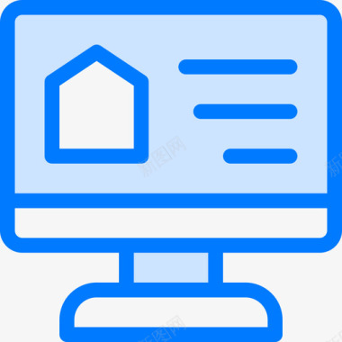 房地产房地产109蓝色图标图标