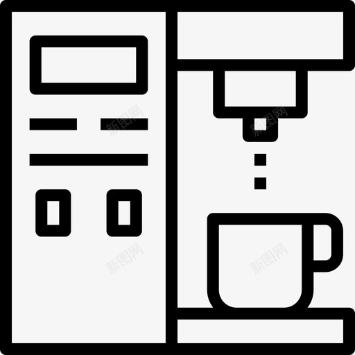 咖啡机咖啡店48直线型图标svg_新图网 https://ixintu.com 咖啡店48 咖啡机 直线型