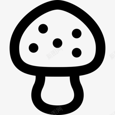蘑菇秋季32线形图标图标