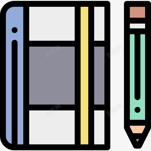 笔记本建筑18线颜色图标svg_新图网 https://ixintu.com 建筑18 笔记本 线颜色
