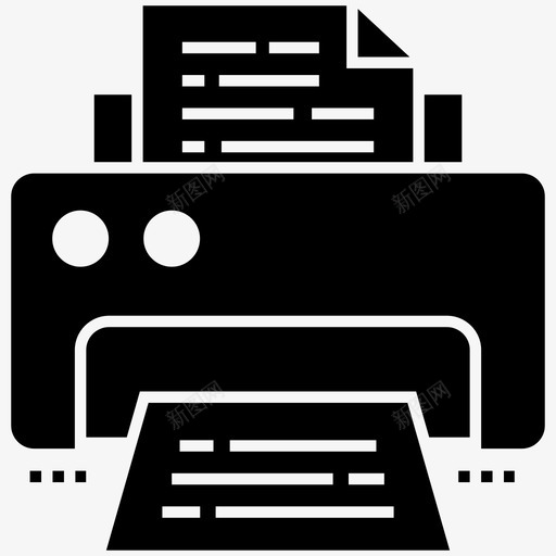 打印机印刷机排字机图标svg_新图网 https://ixintu.com 印刷机 字形图标 打印机 技术设备 排字机
