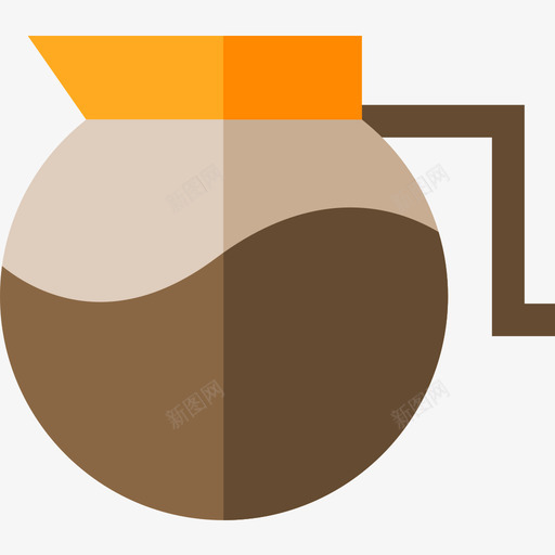 咖啡壶10号咖啡厅平的图标svg_新图网 https://ixintu.com 10号咖啡厅 咖啡壶 平的