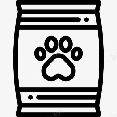 宠物食品宠物店28线性图标图标