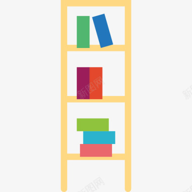 书柜家具69扁平图标图标