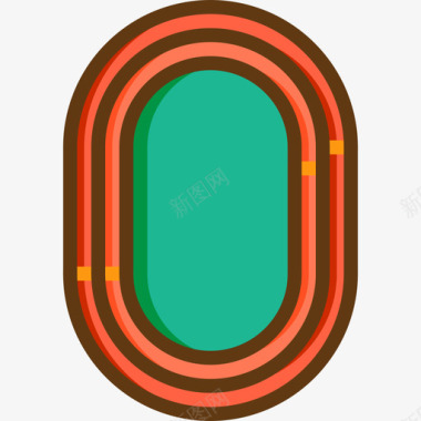 跑道5号跑道平坦图标图标