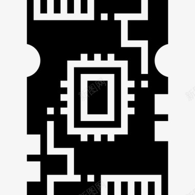 电路机器人工程4字形图标图标