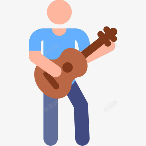 吉他音乐家人类象形图2彩色图标svg_新图网 https://ixintu.com 吉他 彩色 音乐家人类象形图2