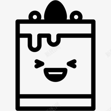 笑面包店蛋糕图标图标