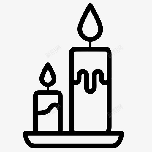 蜡烛希望光图标svg_新图网 https://ixintu.com 仪式 光 占卜和占卜 希望 浪漫 蜡烛