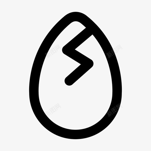 鸡蛋早餐碎鸡蛋图标svg_新图网 https://ixintu.com 复活节 早餐 生鸡蛋 碎鸡蛋 食物 鸡蛋