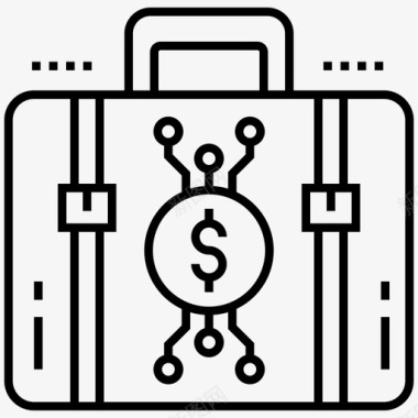 银行公文包商务包货币公文包图标图标