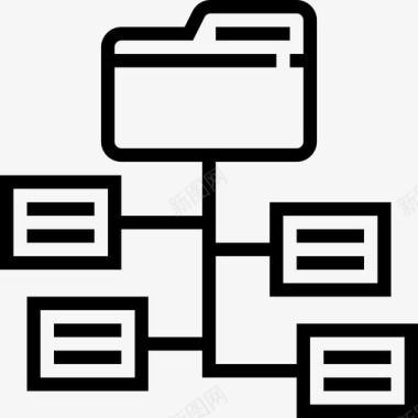 文件夹计算机技术线性图标图标