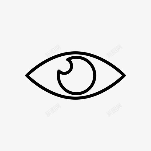 眼睛可见度可视性图标svg_新图网 https://ixintu.com 可见度 可视性 眼睛 视觉