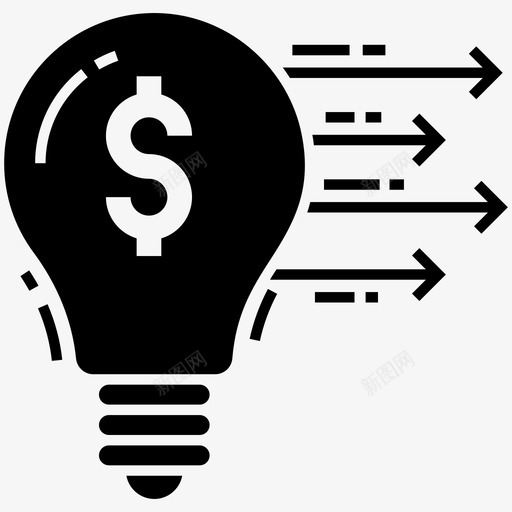 财务理念商业计划方案创意创意图标svg_新图网 https://ixintu.com 创意创意 创意灯 创新计划 商业计划方案 财务理念 财税字形图标