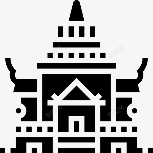 建筑泰国符号4字形图标svg_新图网 https://ixintu.com 字形 建筑 泰国符号4