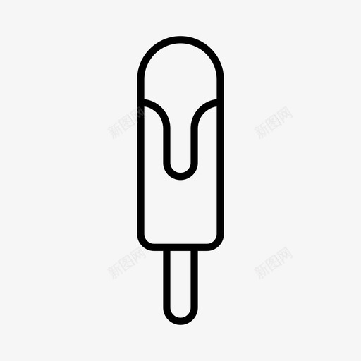 冰块甜点食物图标svg_新图网 https://ixintu.com 冰块 冰柱 冰淇淋 夏天 甜点 食物