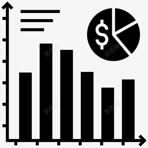 金融图表条形图数据图表图标svg_新图网 https://ixintu.com 信息图表 数字经济字形图标 数据图表 条形图 金融图表