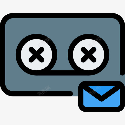 语音留言电子邮件9线形颜色图标svg_新图网 https://ixintu.com 电子邮件9 线形颜色 语音留言