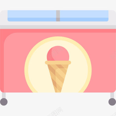 冰箱冰淇淋店12公寓图标图标