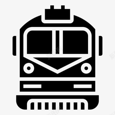 旧火车公共铁路图标图标