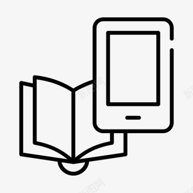书籍和平板电脑安卓小工具图标图标