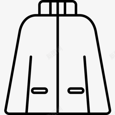 夹克冬季运动直纹图标图标