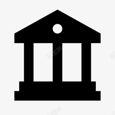 银行大厦金融科技图标图标