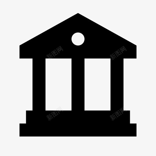 银行大厦金融科技图标svg_新图网 https://ixintu.com 大厦 金融科技 银行