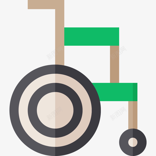 轮椅保险7平的图标svg_新图网 https://ixintu.com 保险7 平的 轮椅