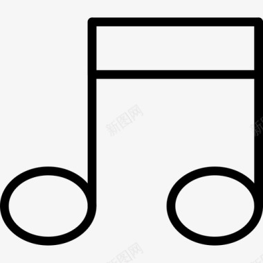 音符音乐和乐器7线性图标图标