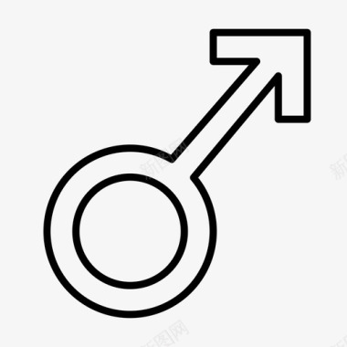 性符号男性火星图标图标