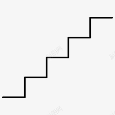 楼梯自动扶梯台阶图标图标