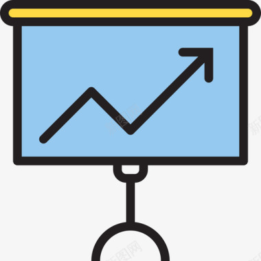 图表商务和办公19线性颜色图标图标