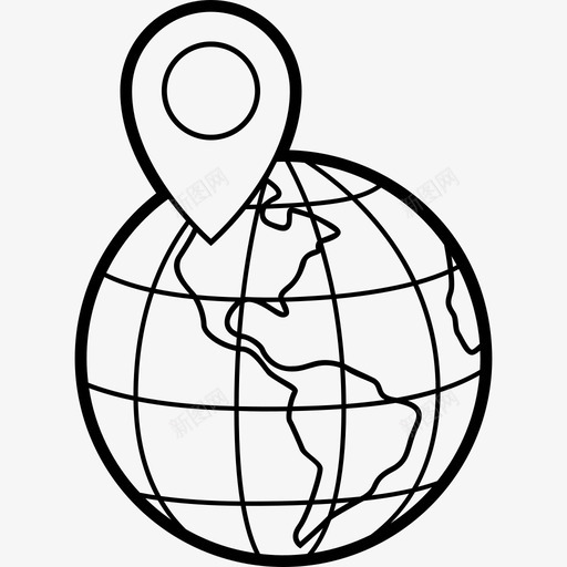 世界地图标识目的地全球svg_新图网 https://ixintu.com 世界地图标识 全球 地理位置 目的地