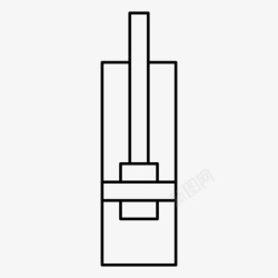 液压气动气缸符号液压气动图标高清图片