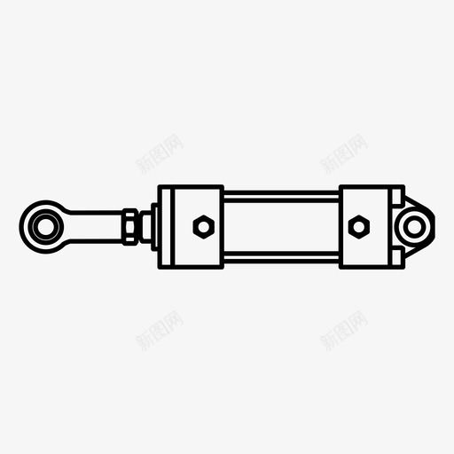 ca气缸液压气动图标svg_新图网 https://ixintu.com ca气缸 拉动 推动 气动 液压