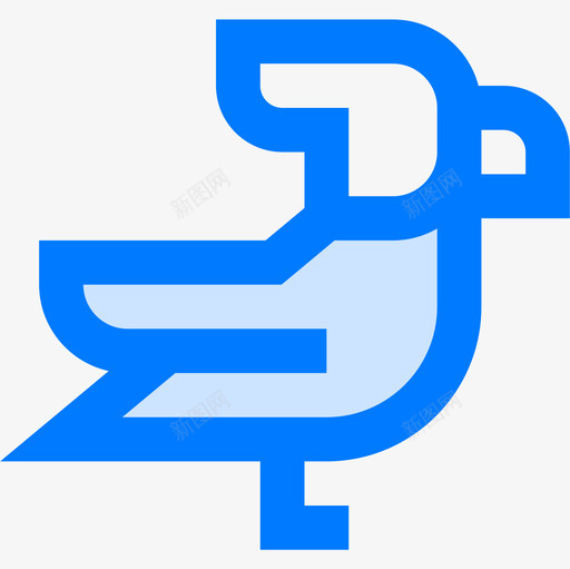 鹦鹉小鸟2蓝色图标svg_新图网 https://ixintu.com 小鸟2 蓝色 鹦鹉