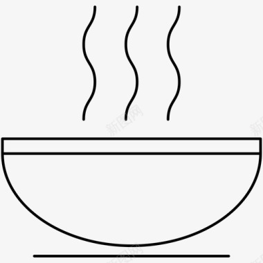 热的食物煮沸碗图标图标