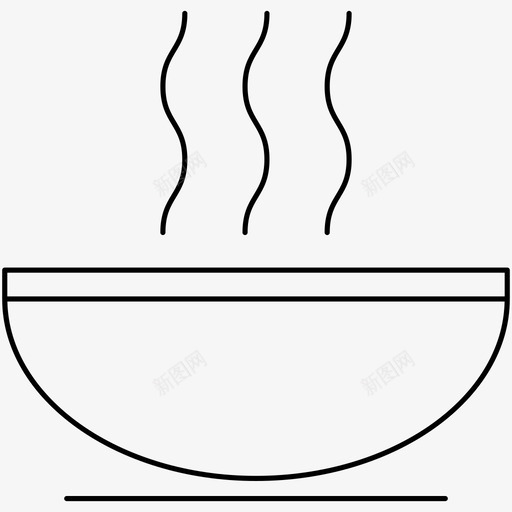 热的食物煮沸碗图标svg_新图网 https://ixintu.com 热的食物 煮沸 碗 餐厅轮廓图标