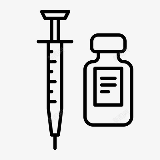 注射免疫接种图标svg_新图网 https://ixintu.com 免疫 医学图标行 接种 注射 疫苗 血清