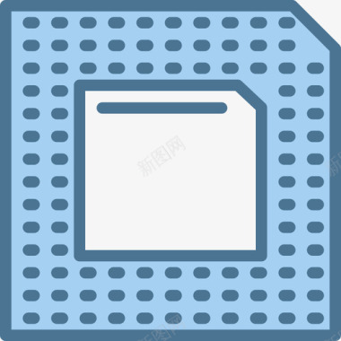 处理器计算机20蓝色图标图标